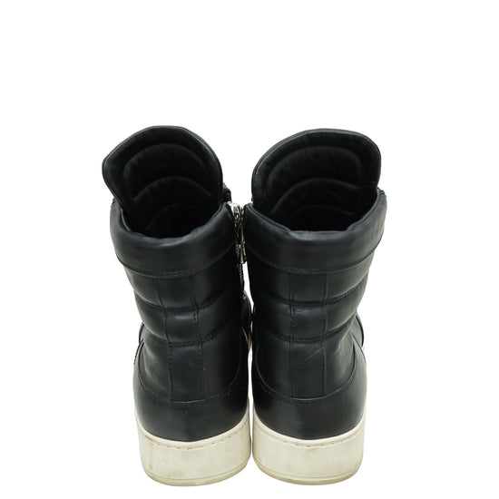 Balmain Black Ankle High Sneaker Boot 40