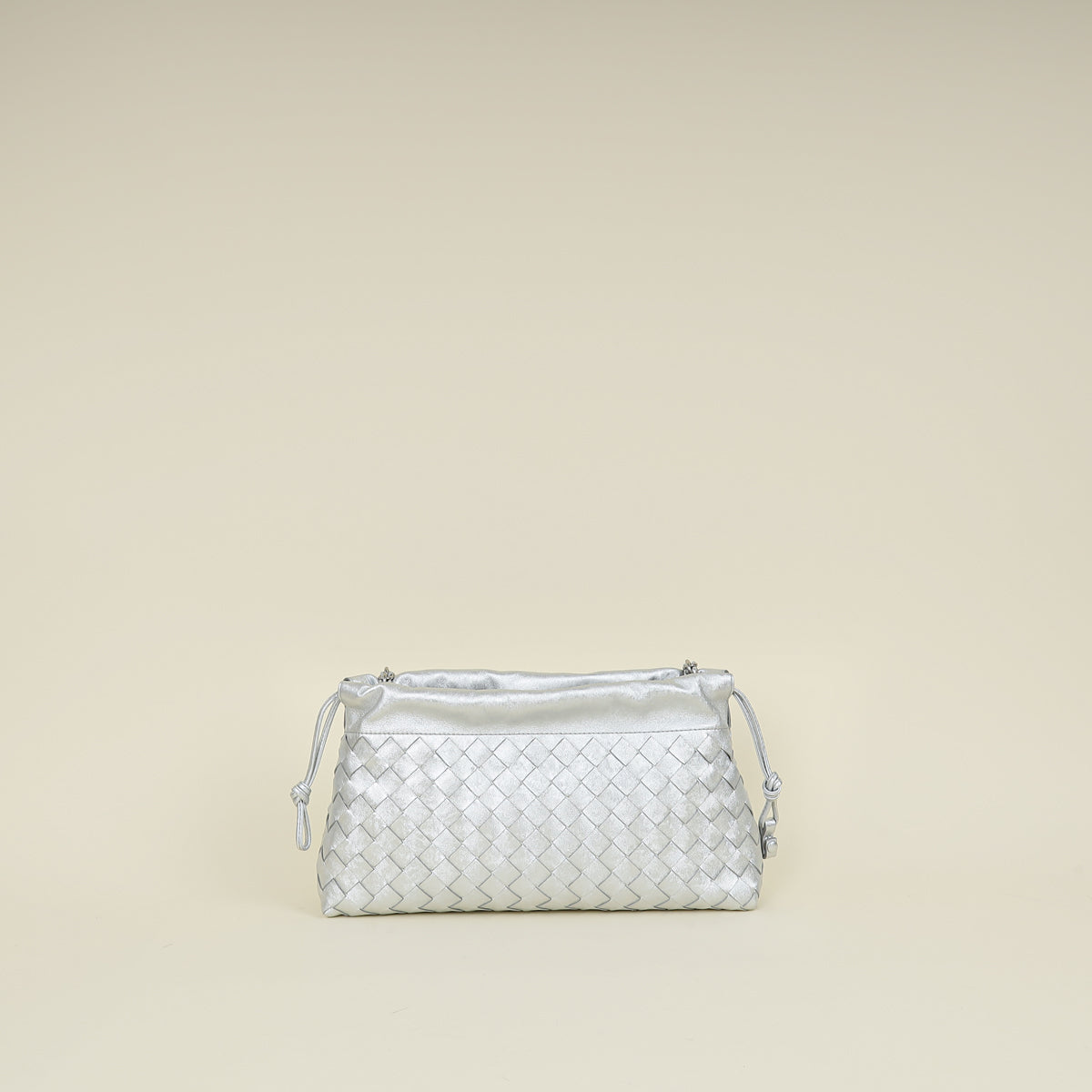 Bottega Veneta Metallic Silver Dustbag Notte Bag – THE CLOSET