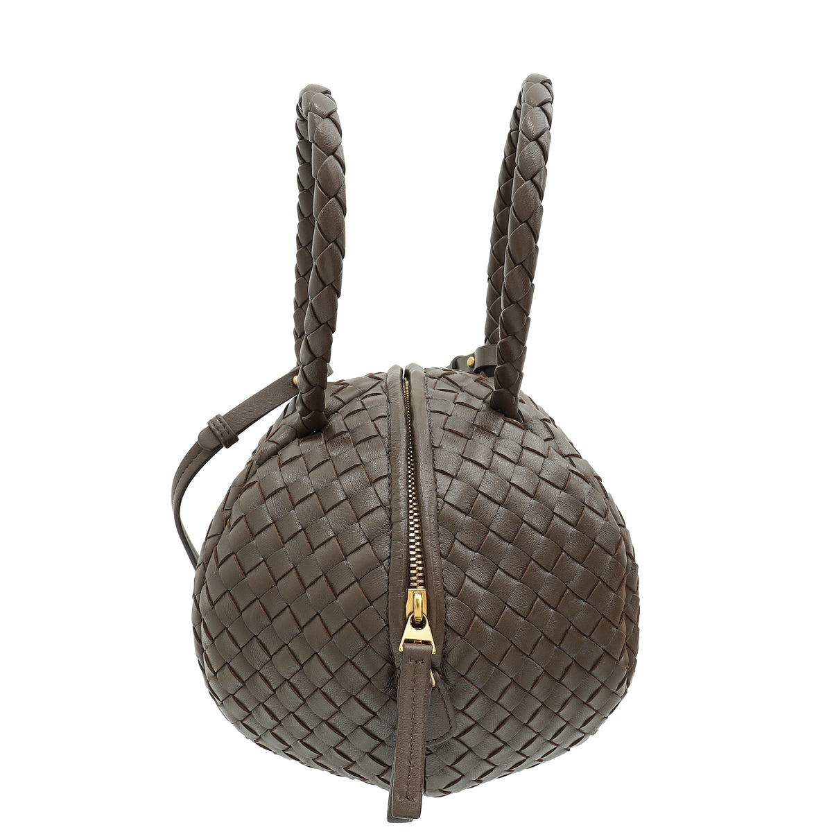 Bottega Veneta Chocolate Intrecciato Ball Top Handle Bag – THE CLOSET