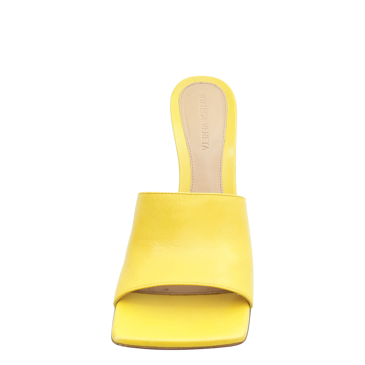 Bottega Veneta Yellow Stretch Heeled Mule 37 | Pre-Owned The