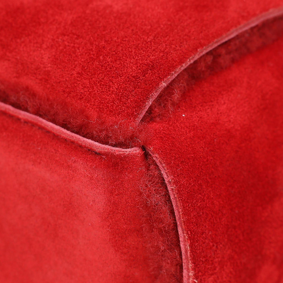 Bottega Veneta Red maxi Intrecciato Suede Shearling Arco Tote Small Bag