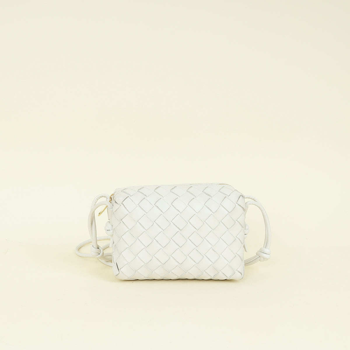 Bottega Veneta White Mini Loop Camera Bag | Pre-Owned The Closet