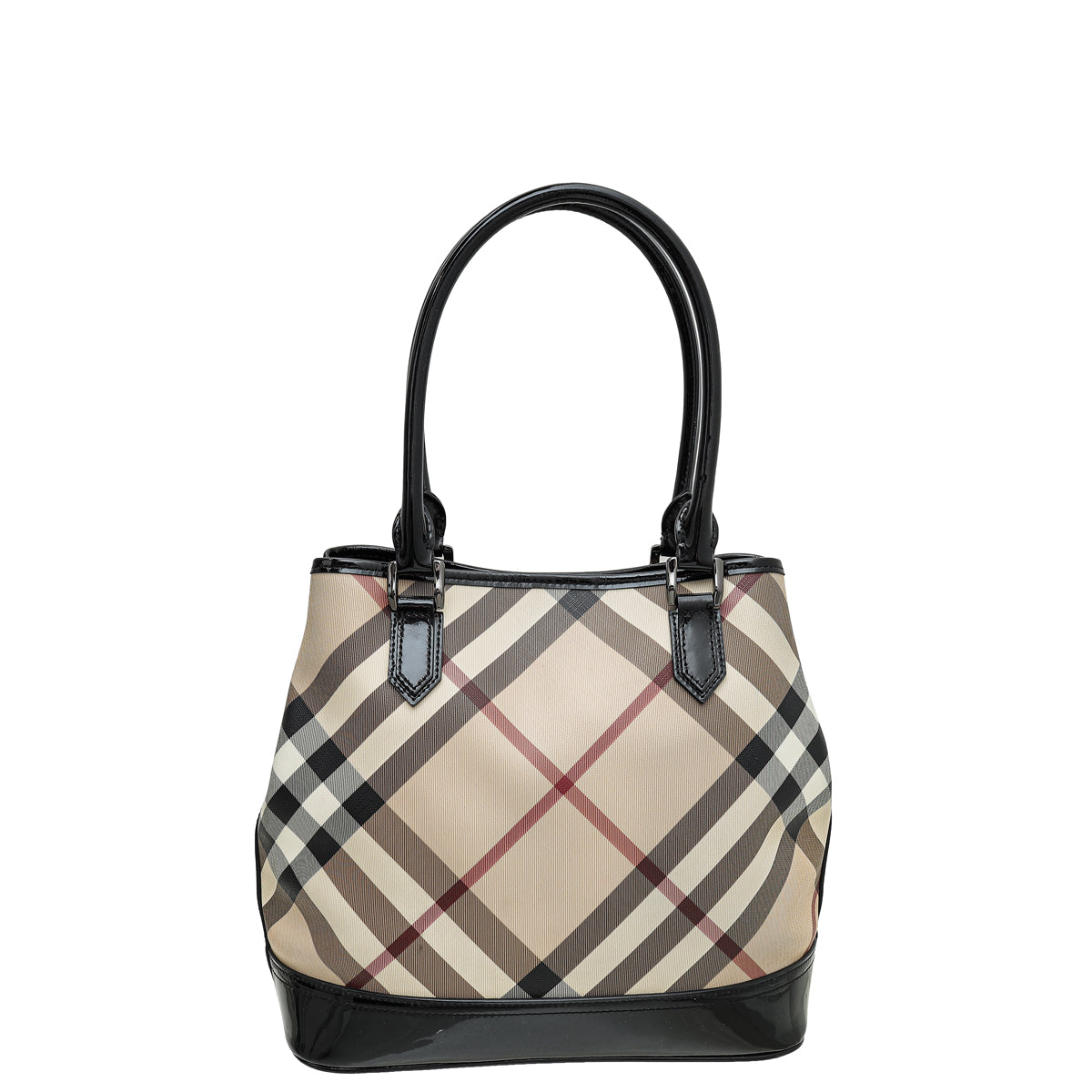 バッグ BURBERRY Nova Check Leather Tote Bag BURBERRY NOVA CHECK TOTE BAG HANDBAG