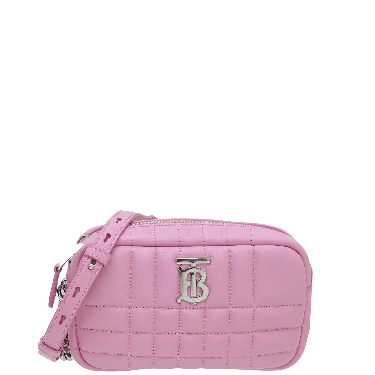 burberry mini crossbody backpack Burberry Primrose Pink Quilted Lola Camera Mini Bag – THE CLOSET