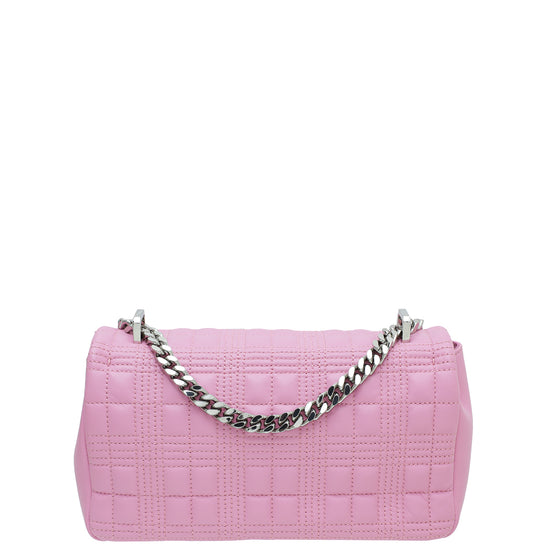 Burberry Primrose Pink Quilted Lola Camera Small Bag