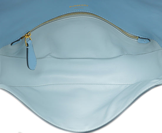 Burberry Pale Blue Soft Olympia Small Flap Chain Bag