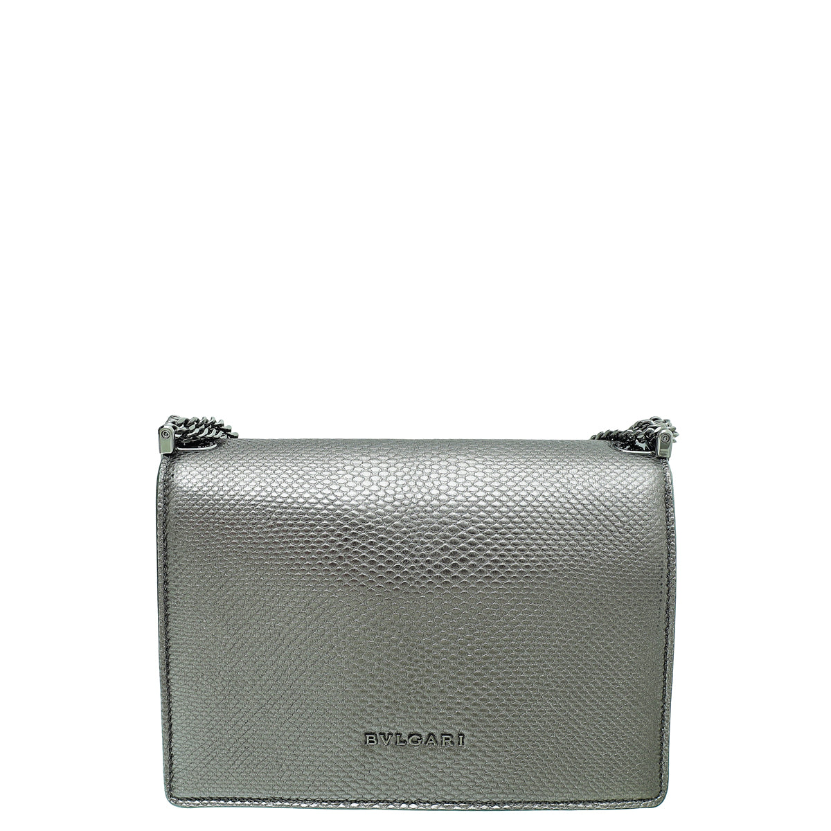 Bvlgari Metallic Grey Karung Serpenti Forever Multichain Shoulder