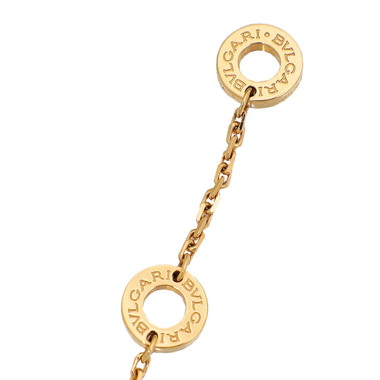 Bvlgari 18K Rose Gold Diamond Malachite Diva's Dream Bracelet