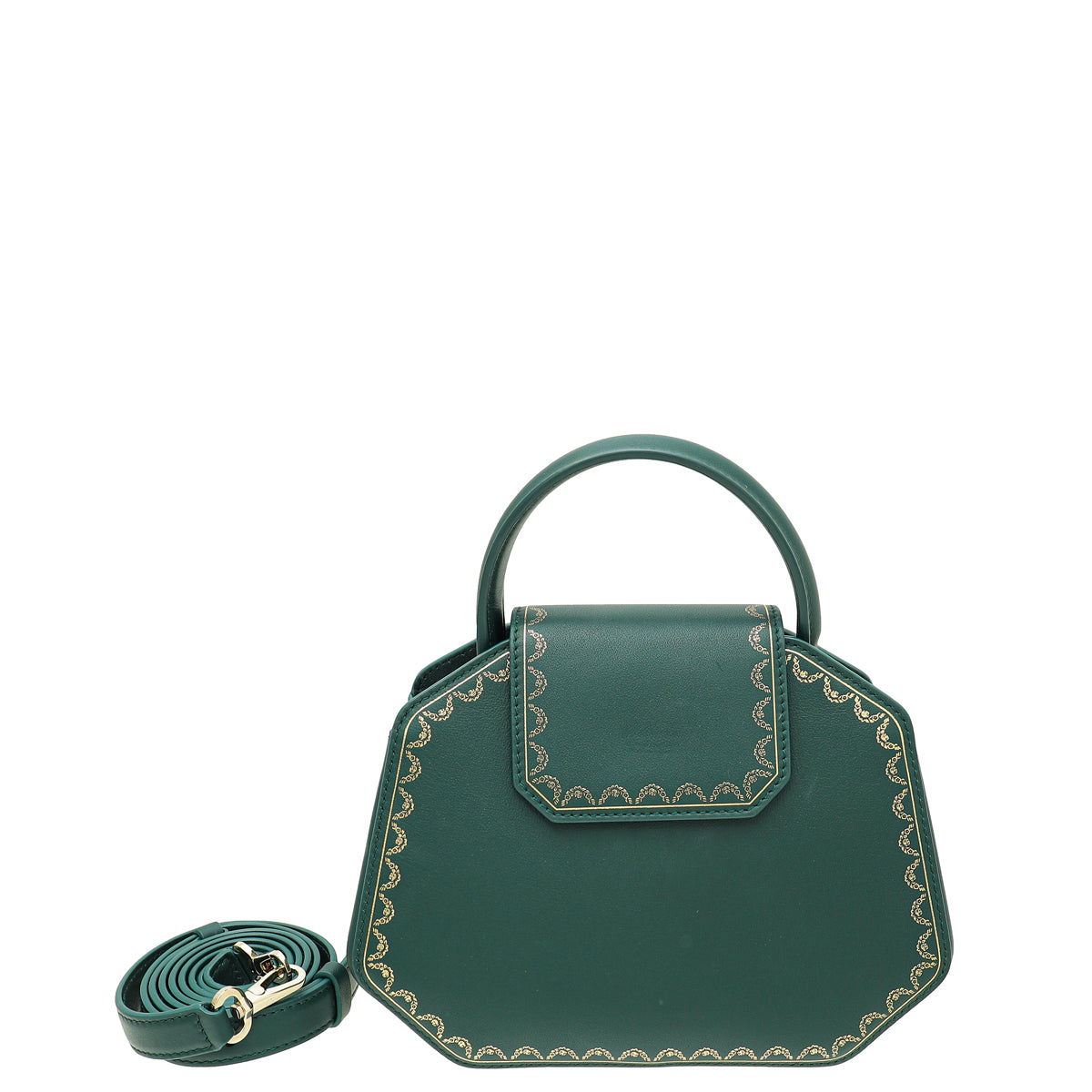 Cartier Emerald Green Guirlande De Cartier Top Handle Mini Bag 