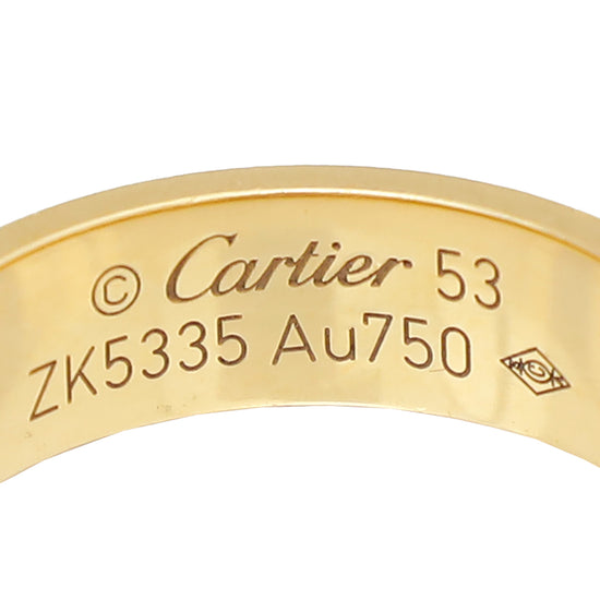 Cartier 18K Yellow Gold Love Ring 53