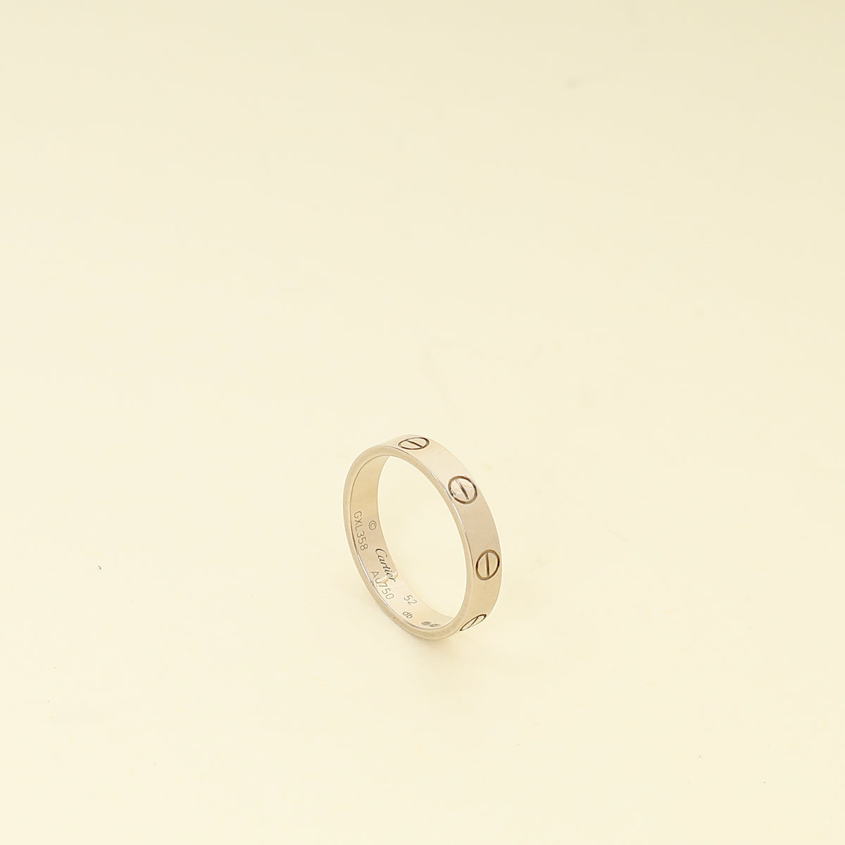 Cartier 18K White Gold Love Ring Small Model 52 – THE CLOSET