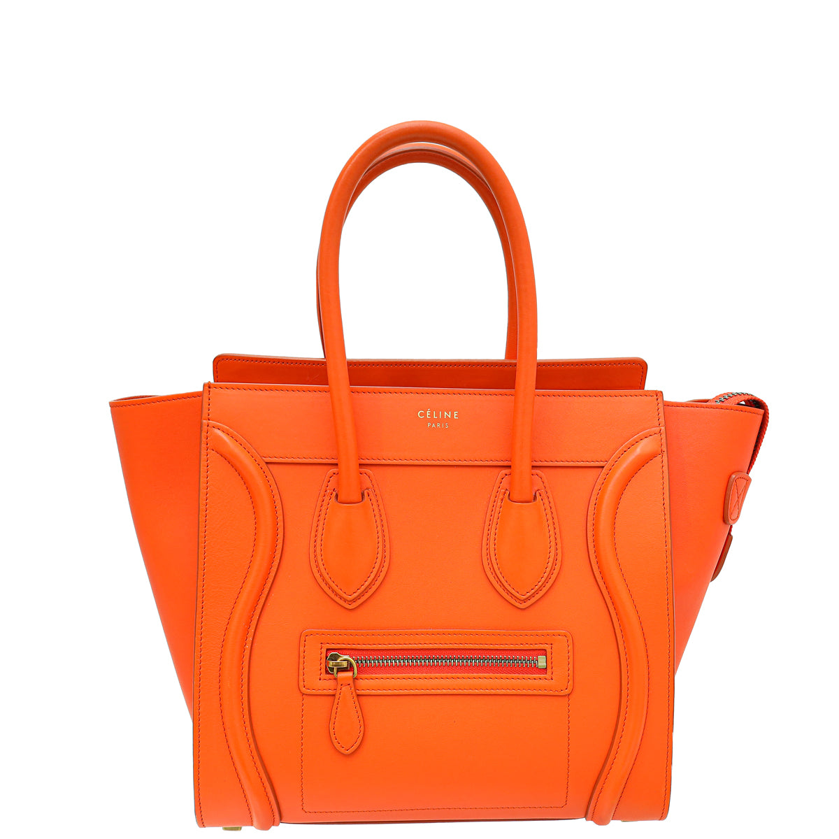 Celine Orange Micro Luggage Bag