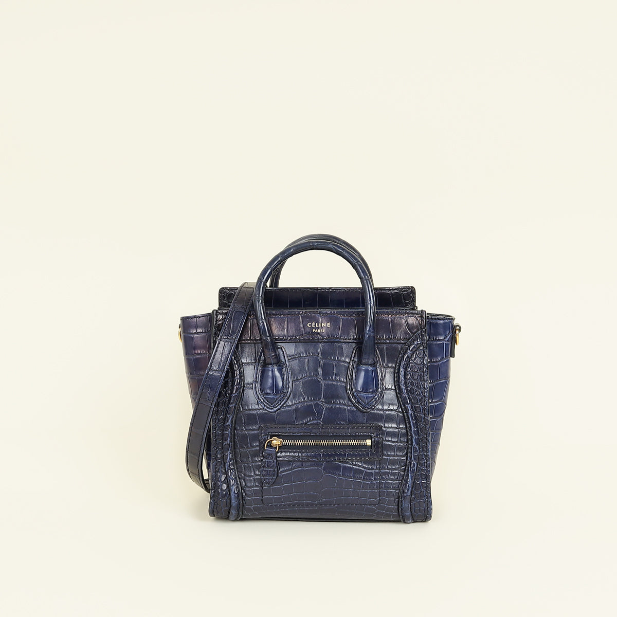 Celine Blue Crocodile Nano Luggage Bag – THE CLOSET