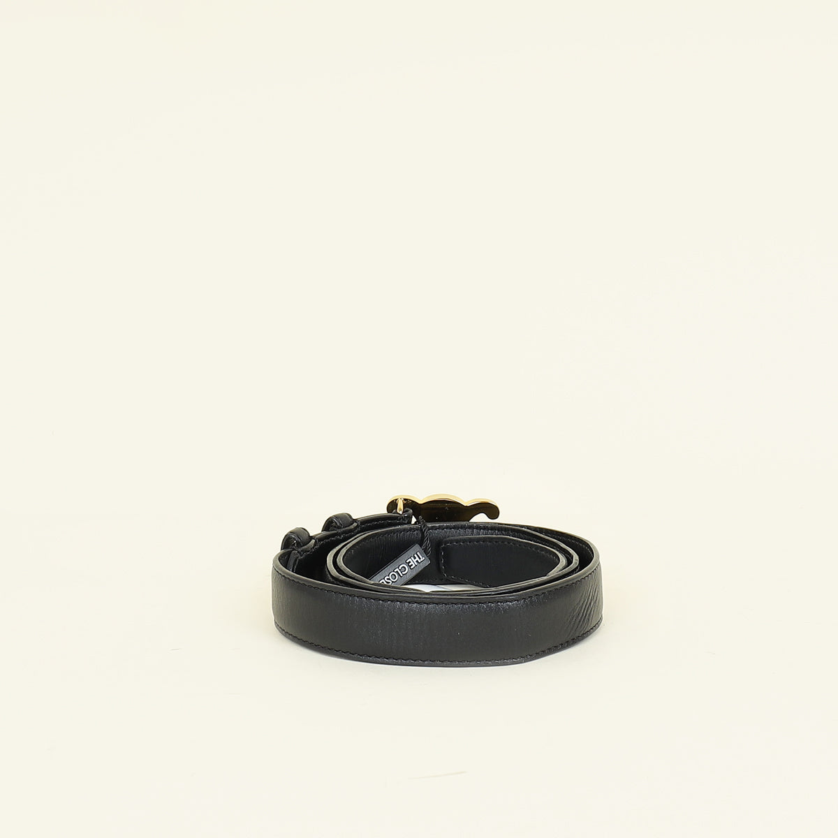 Celine Triomphe Belt 25MM IN Taurillon Leather  BLACK 85 TRIOMPHE BELT 25MM IN TAURILLON LEATHER - CHESTNUT | CELINE main image 3