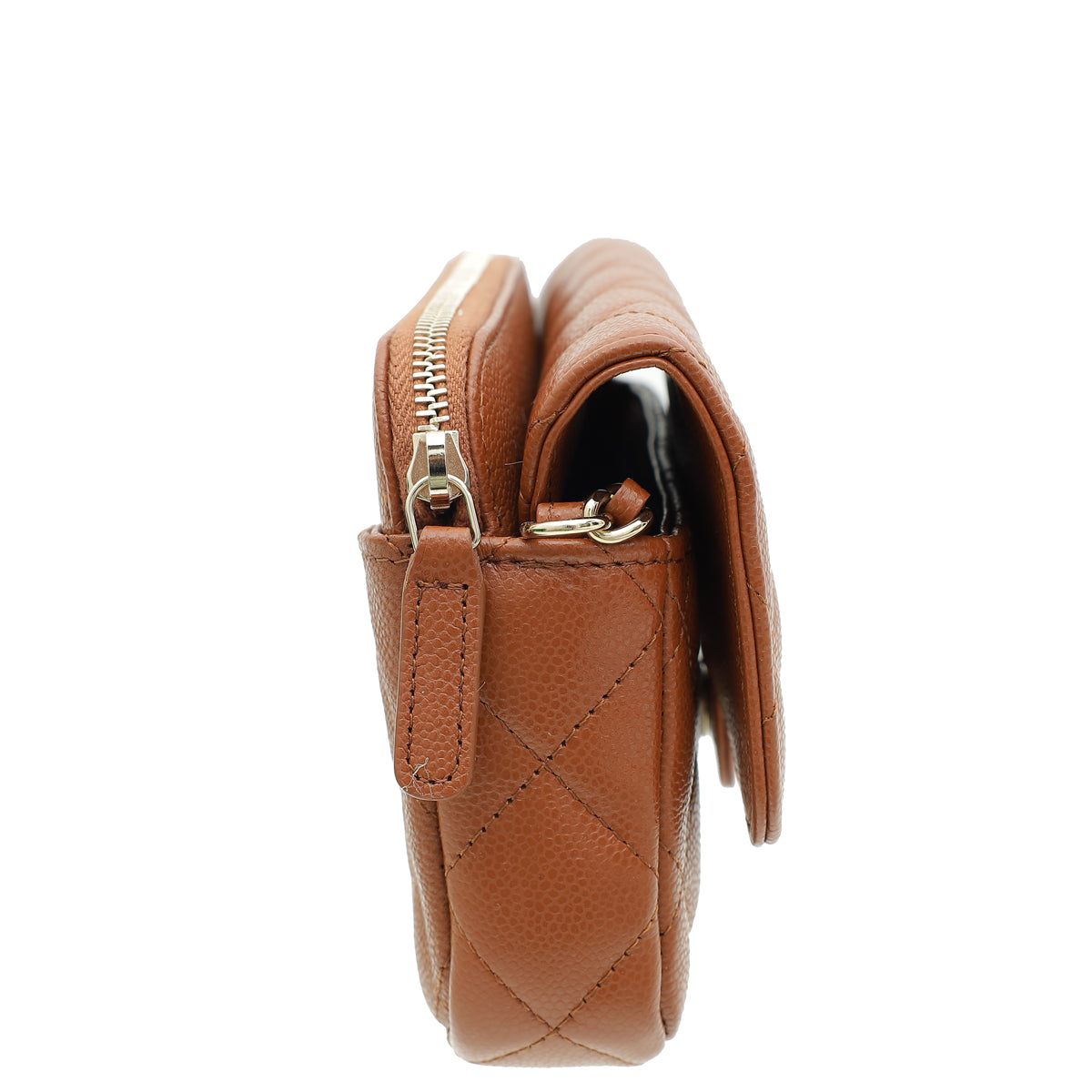 Chanel Brown CC Classic Flap Phone Holder With Chain – THE CLOSET
