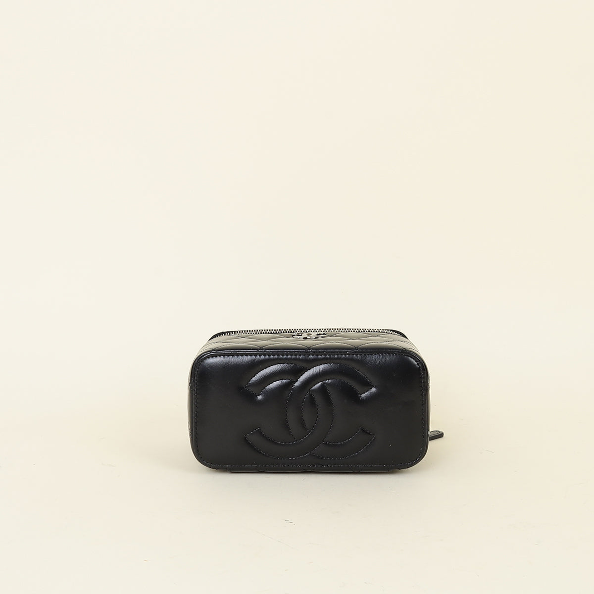 Chanel Black CC Crystal Top Handle Vanity Case – THE CLOSET