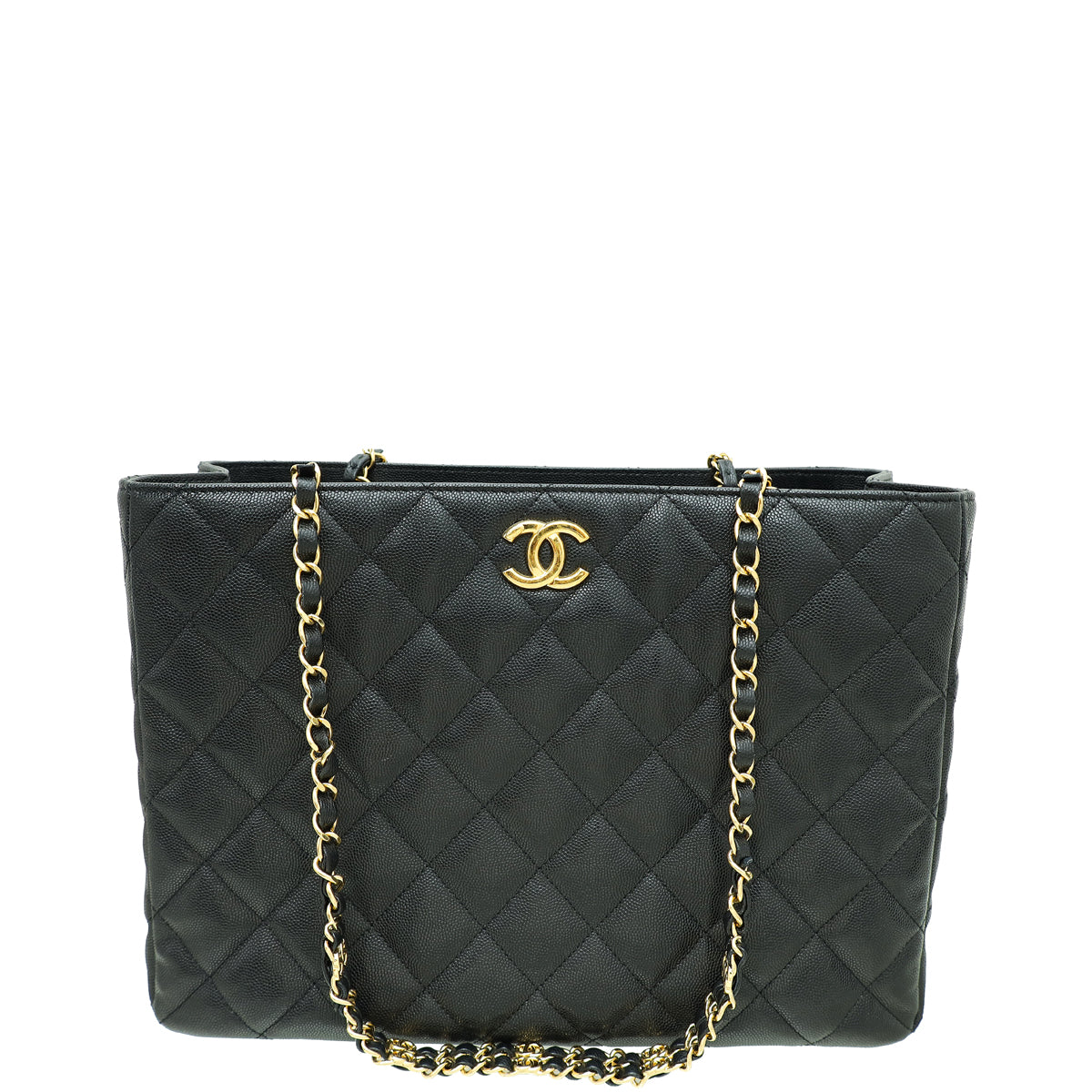 Chanel Black CC Coco First Shopping Tote Large Bag – THE CLOSET