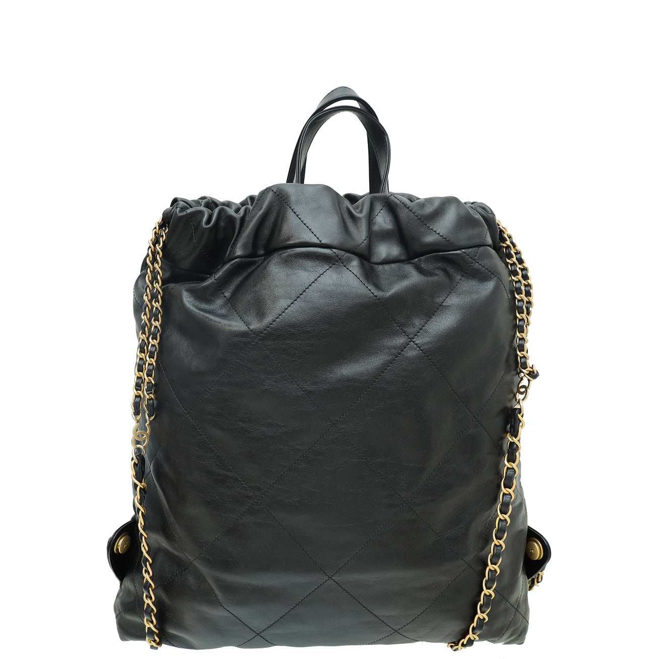 chanel black leather backpack Chanel Black 22 Backpack Bag – THE CLOSET