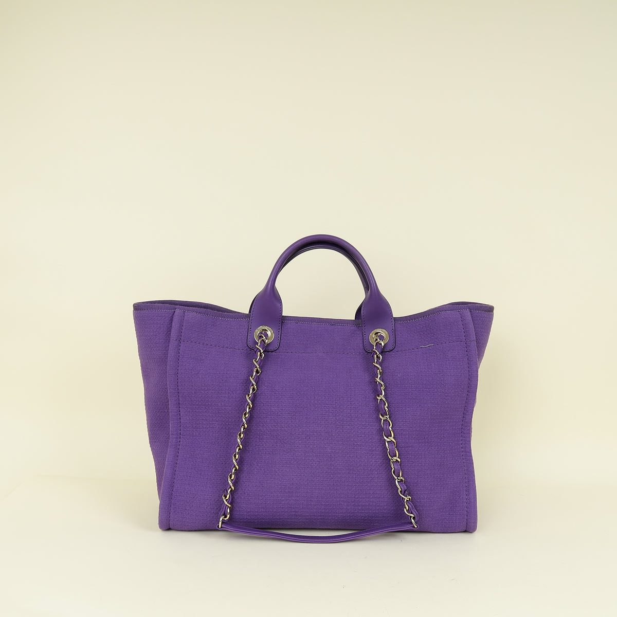 Chanel Violet CC Deauville Shopping Tote Bag | Pre-Owned The