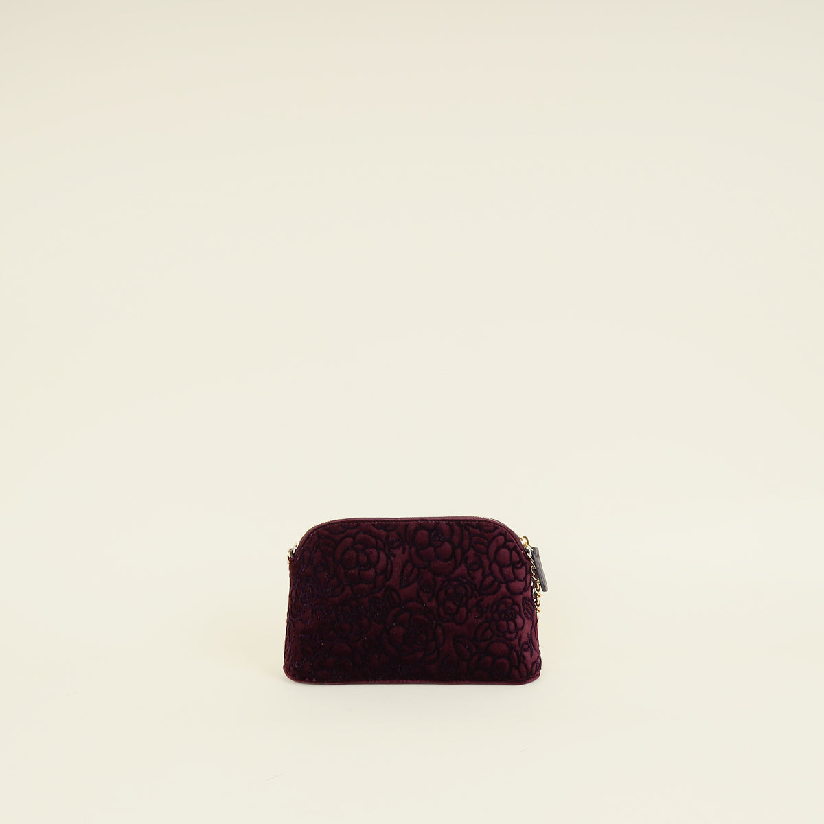Chanel Violet CC Camellia Velvet Clutch With Chain – THE CLOSET