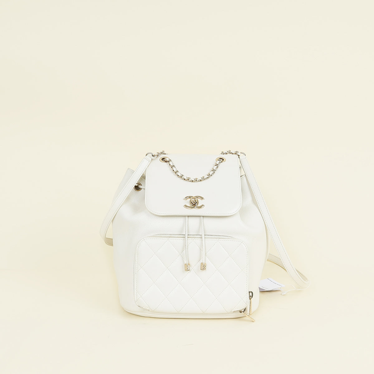 chanel white leather backpack Quilted Caviar CC Day | myGemma Chanel White CC Business Affinity