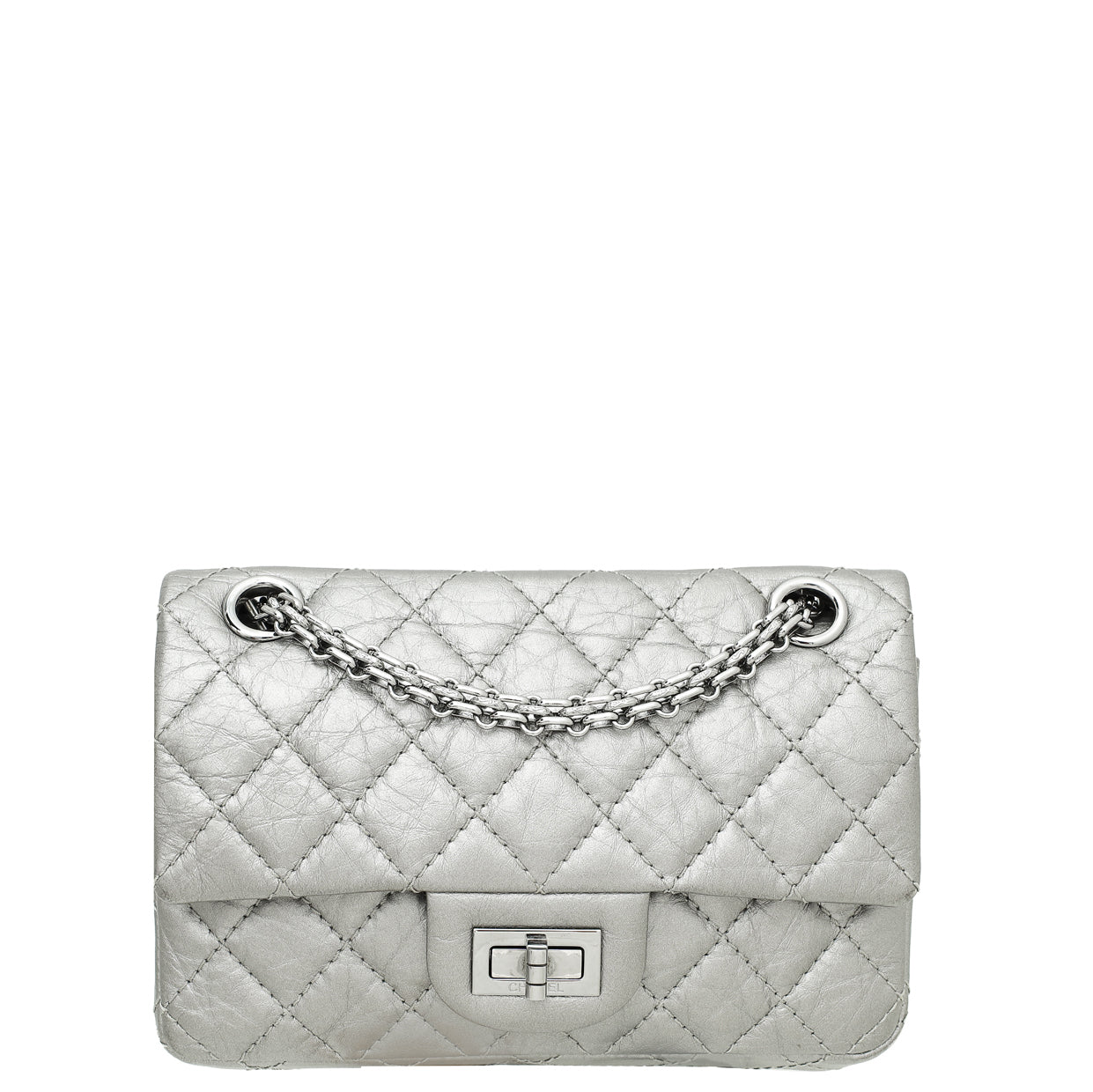 Chanel Metallic Grey 2.55 Reissue Mini Double Flap Bag – THE CLOSET