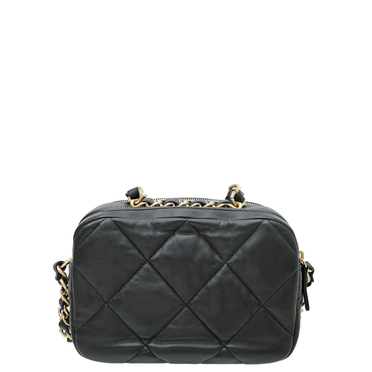 Chanel Black Double Zip Chain Top Handle Camera Bag – THE CLOSET