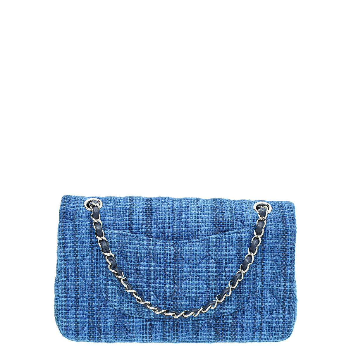 Chanel Blue Tweed Classic Double Flap Medium Bag – THE CLOSET