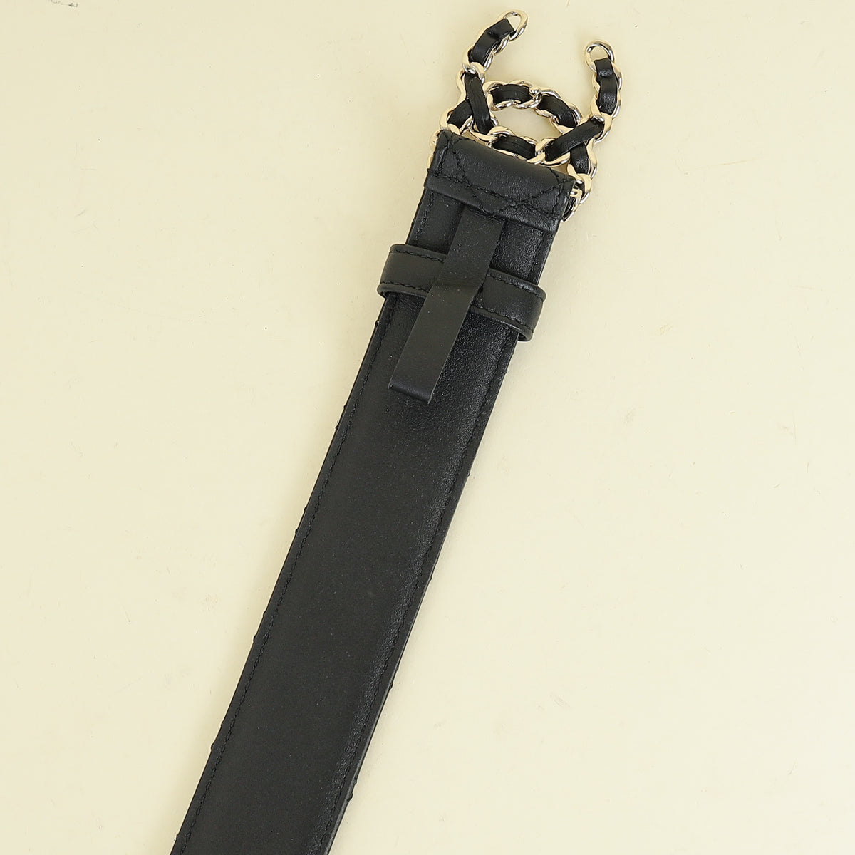 Chanel Black CC Chain Buckle Quilted Belt – THE CLOSET