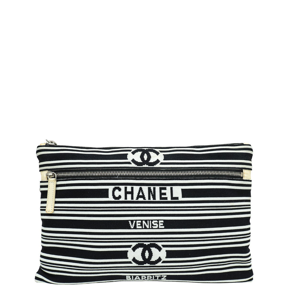Chanel Bicolor Venise Biarritz Stripe Clutch
