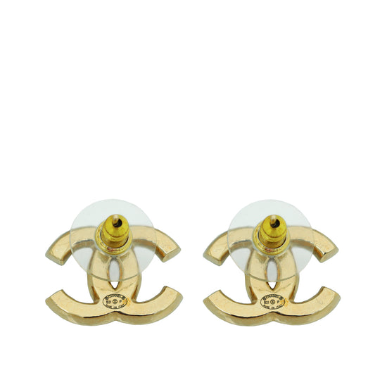 Chanel Gold CC Pearl Earring