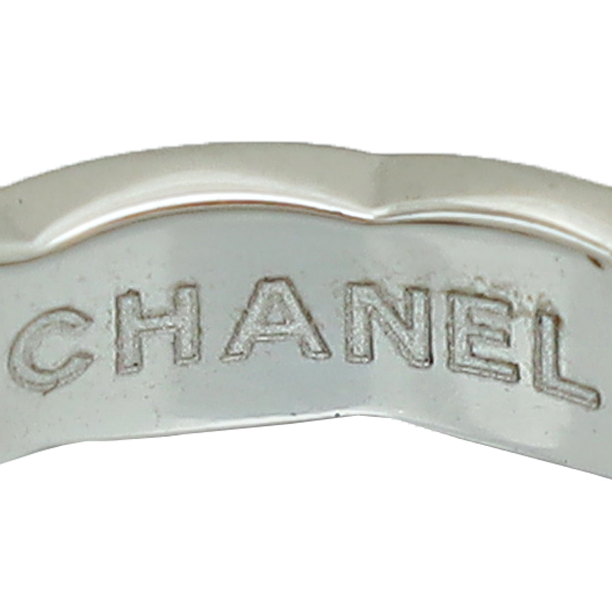 Chanel 18K White Gold Single Earring w/Diamonds