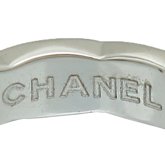 Chanel 18K White Gold Single Earring w/Diamonds
