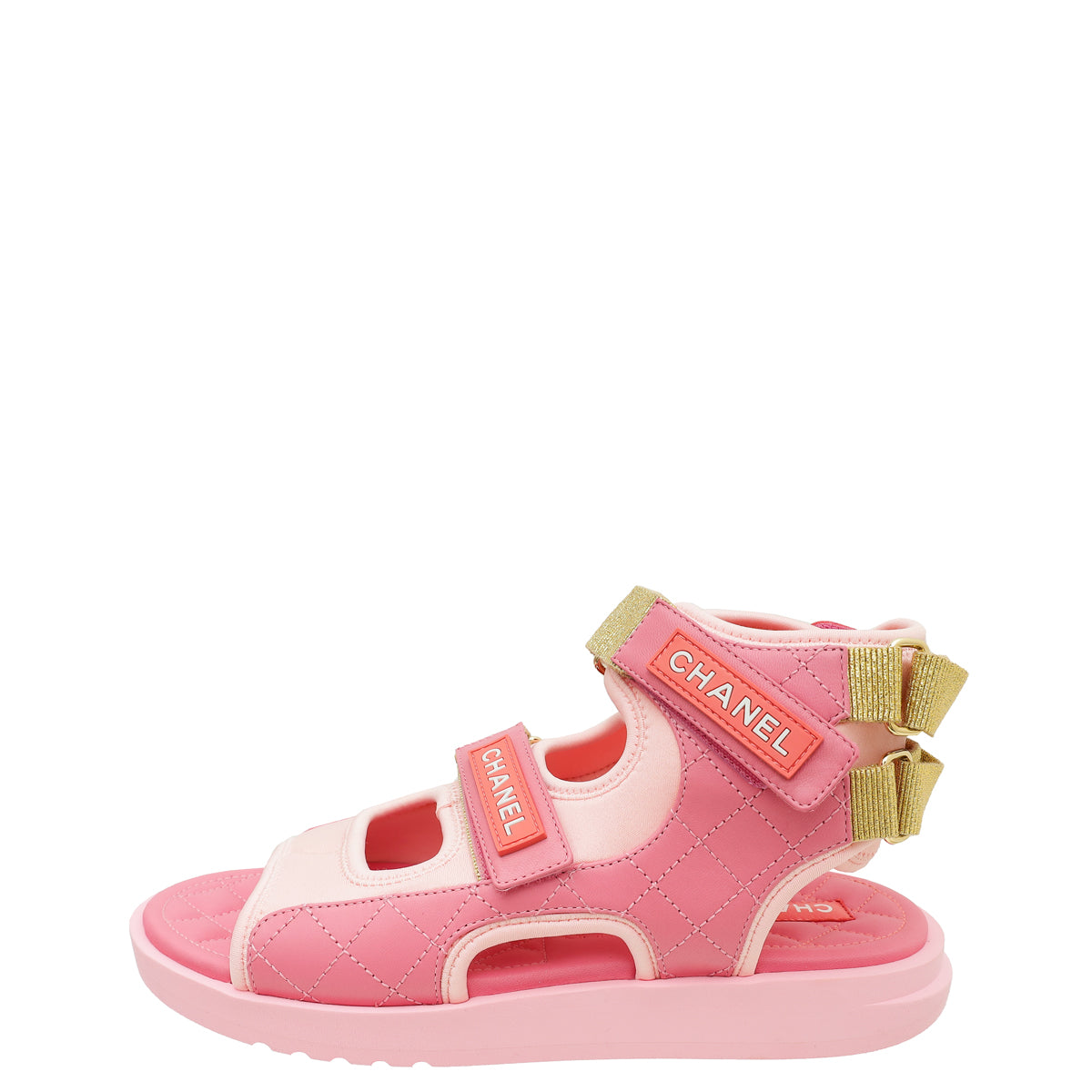 Chanel Pink Gladiator Sandal 39 – THE CLOSET