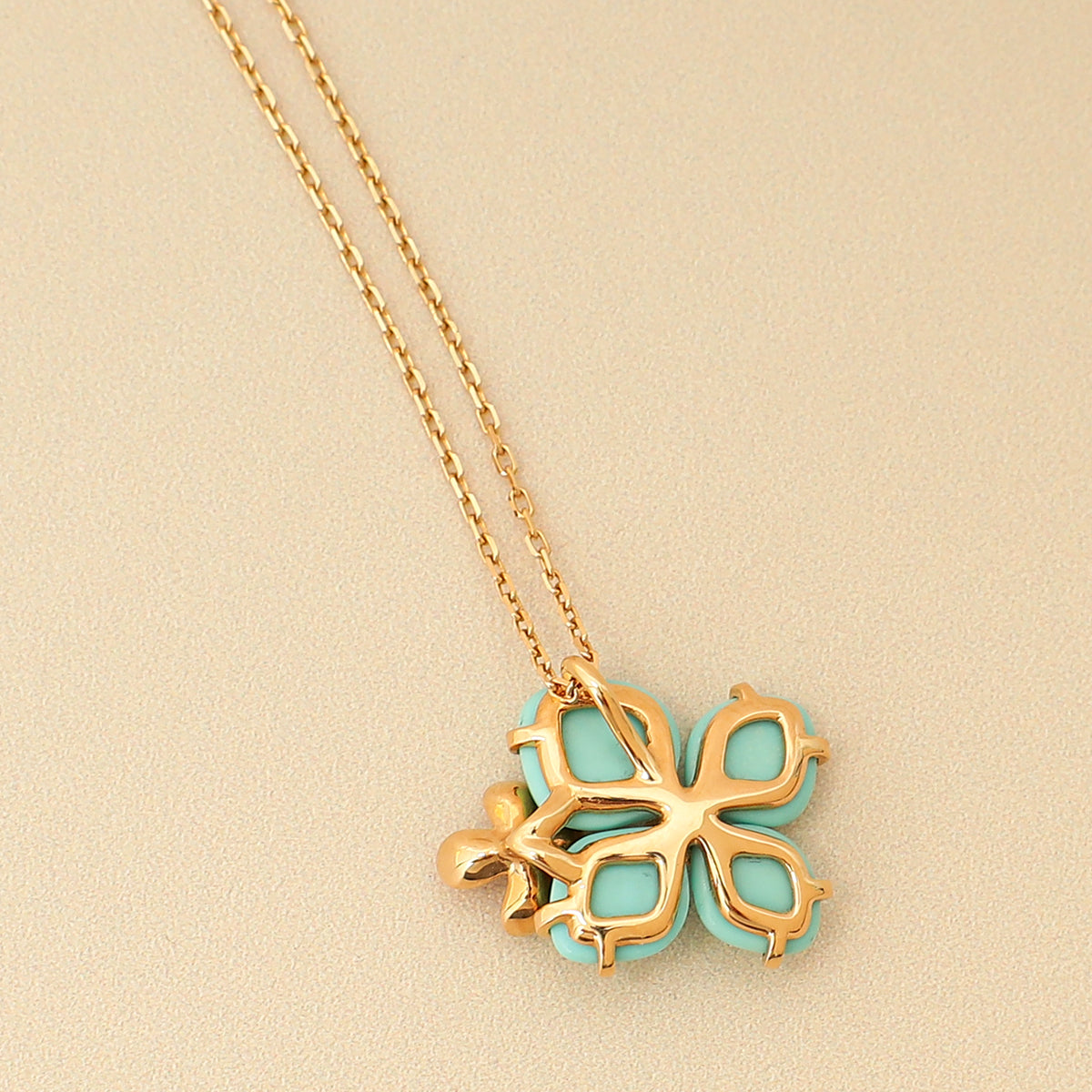 Chaumet 18K Rose Gold Hortensia Eden Turquoise Diamond Pendant
