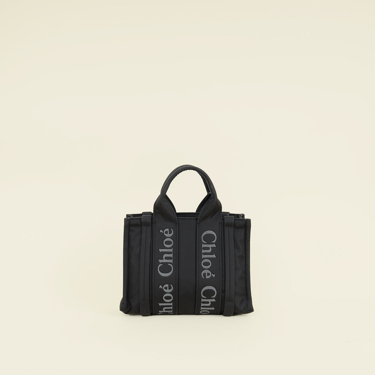Chloe Black Nylon Woody Tote Small Bag – THE CLOSET