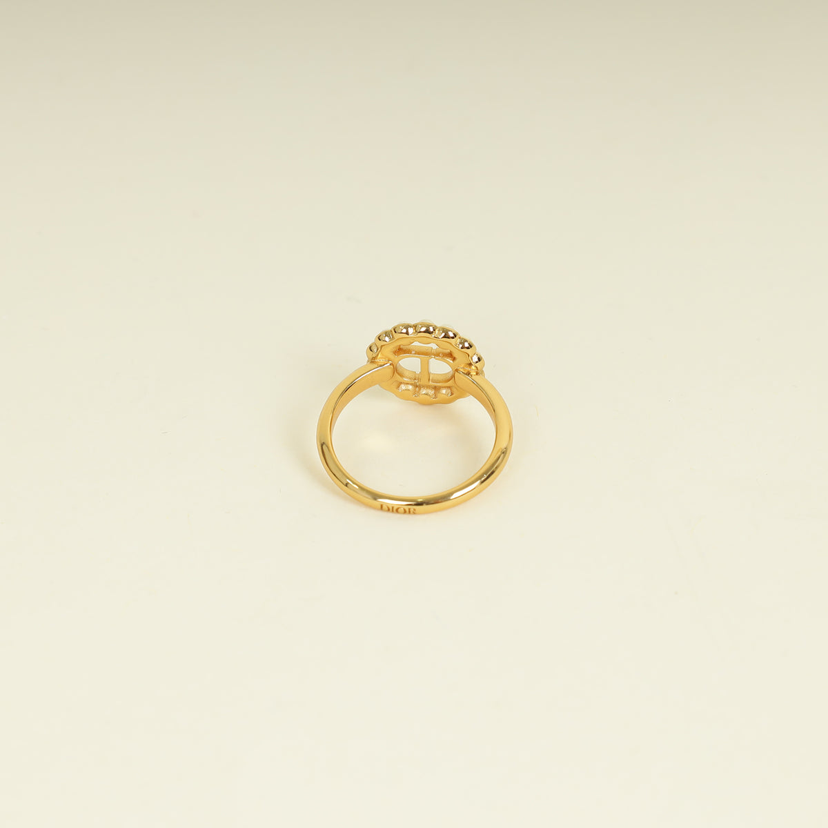 Christian Dior Gold Petit CD Lucky Baroque Ring – THE CLOSET
