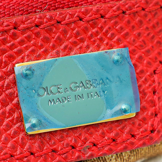 Dolce & Gabbana Red Dauphine East West Sicily Bag
