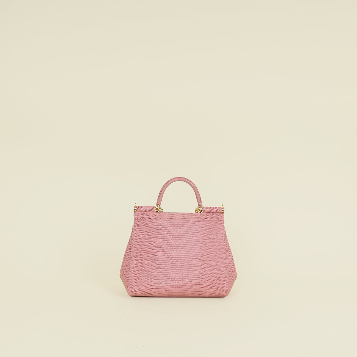 Dolce & Gabbana Pink Lizard Embossed Sicily Small Bag – THE CLOSET