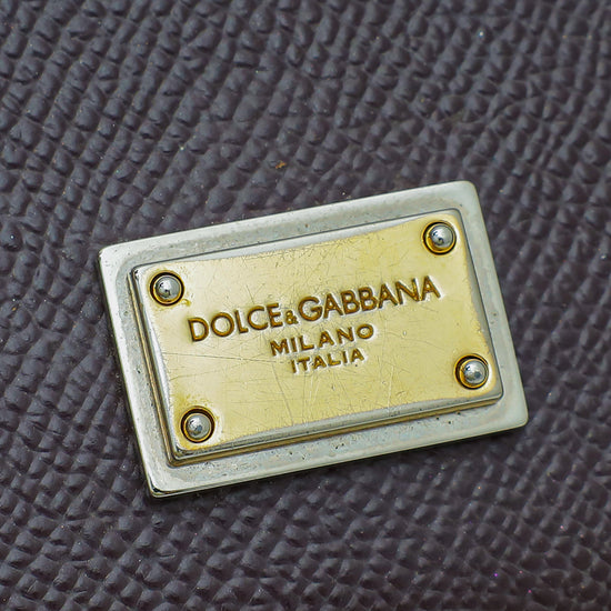 Dolce & Gabbana Burgundy Dauphine Sicily Bag