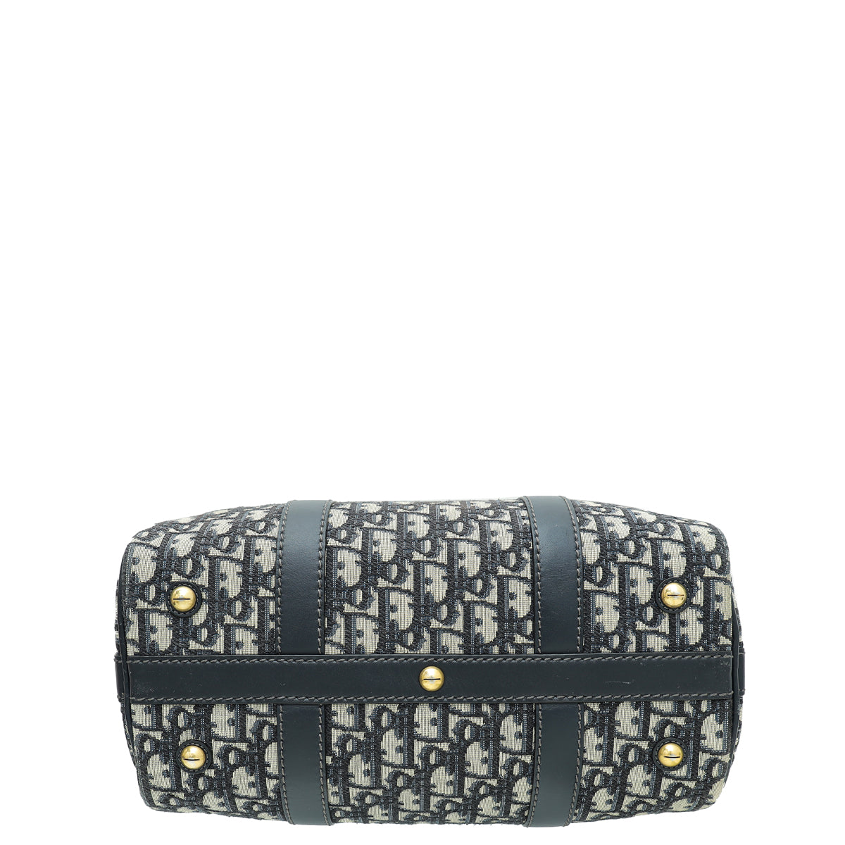 Christian Dior Navy Blue Oblique Jacquard Boston Bag – THE CLOSET