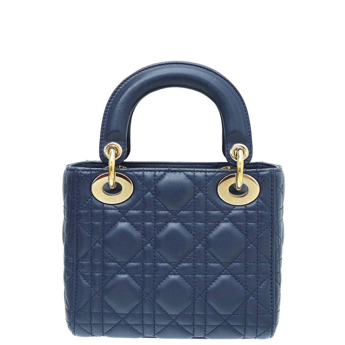 Christian Dior Navy Blue Lady Dior Mini Chain Bag – THE CLOSET