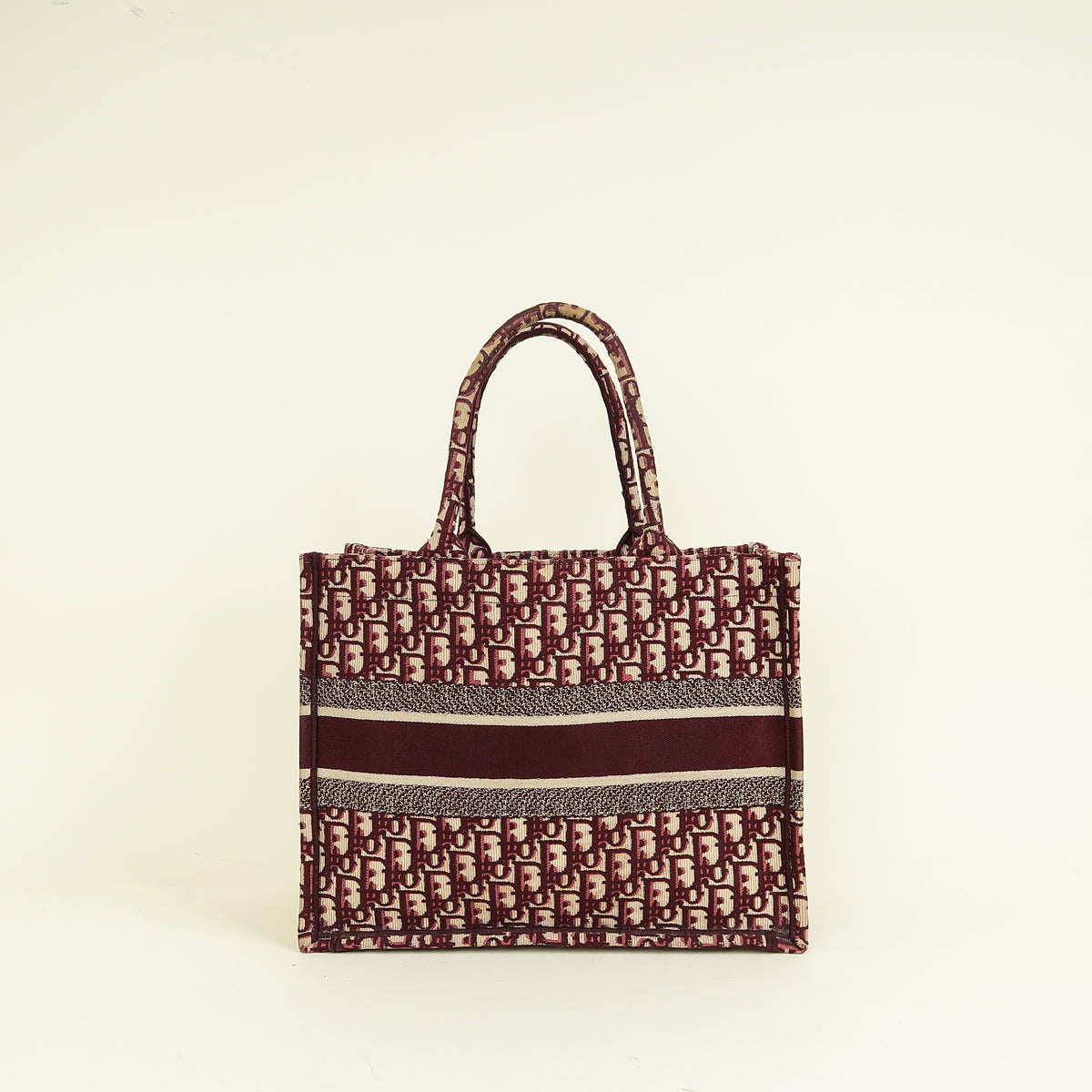 Christian Dior Burgundy Oblique Book Tote Medium Bag | Pre-Owned 