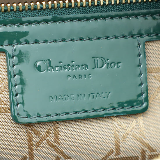 Christian Dior Green Lady Dior Medium Bag