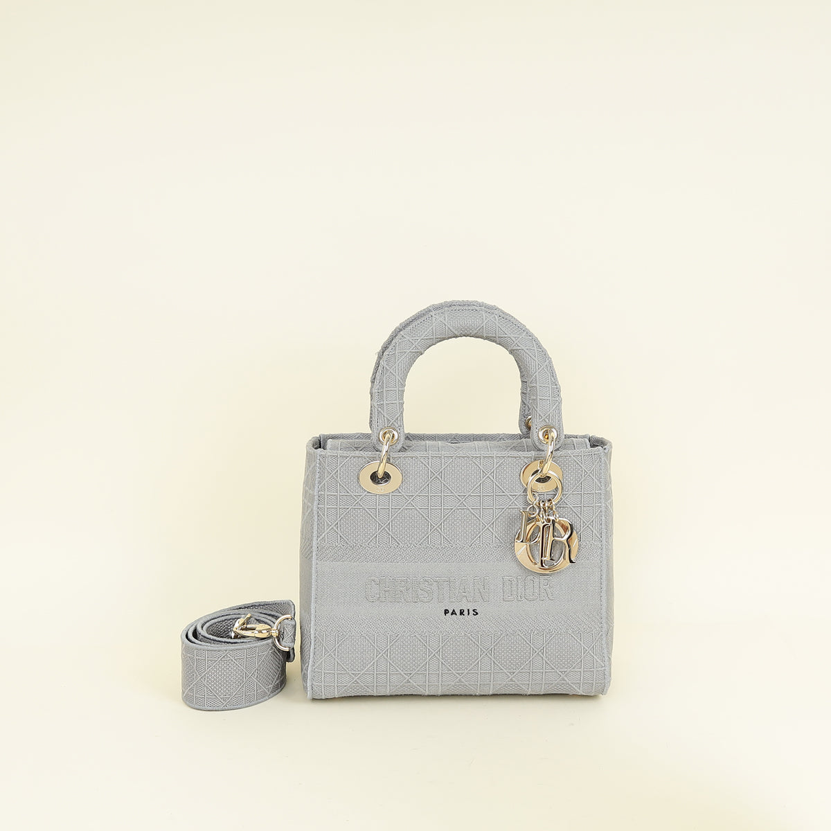 Christian Dior Gray Lady D-Lite Medium Bag – THE CLOSET
