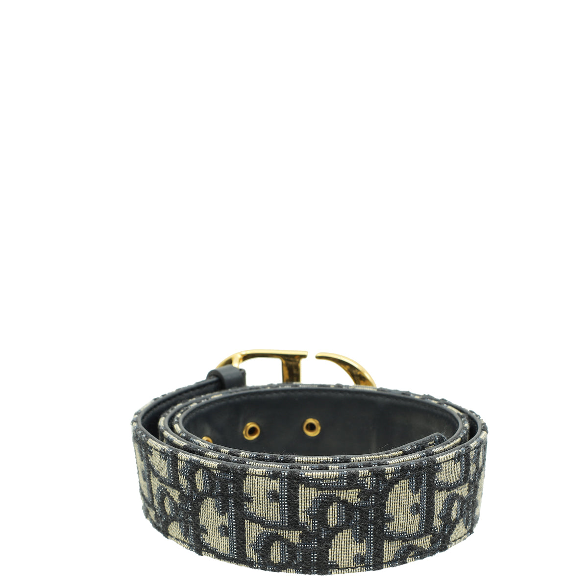 Christian Dior Navy Blue Oblique 30 Montaigne 35mm Belt 