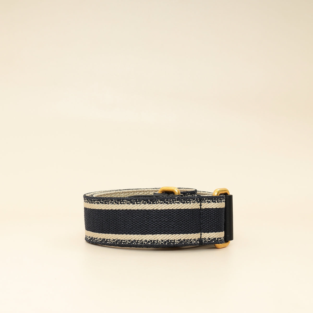 Christian Dior Navy Blue Jacquard Logo Oblique CD Waist Belt  display picture 3