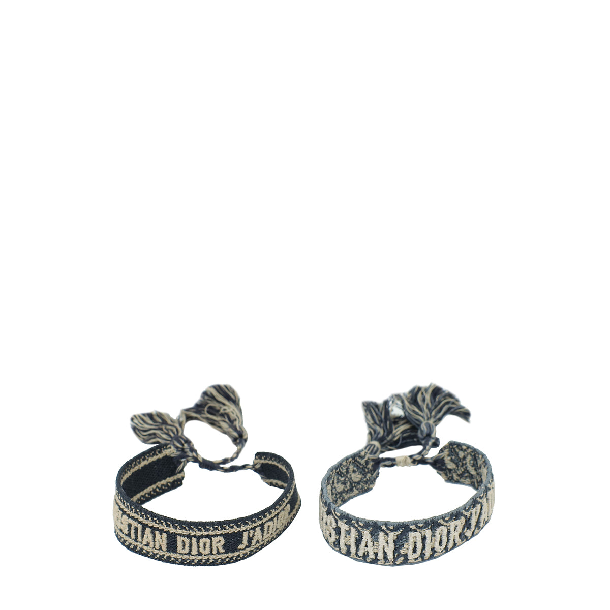 Christian Dior Navy Blue Oblique J'Adior Bracelet Set (2 Pcs