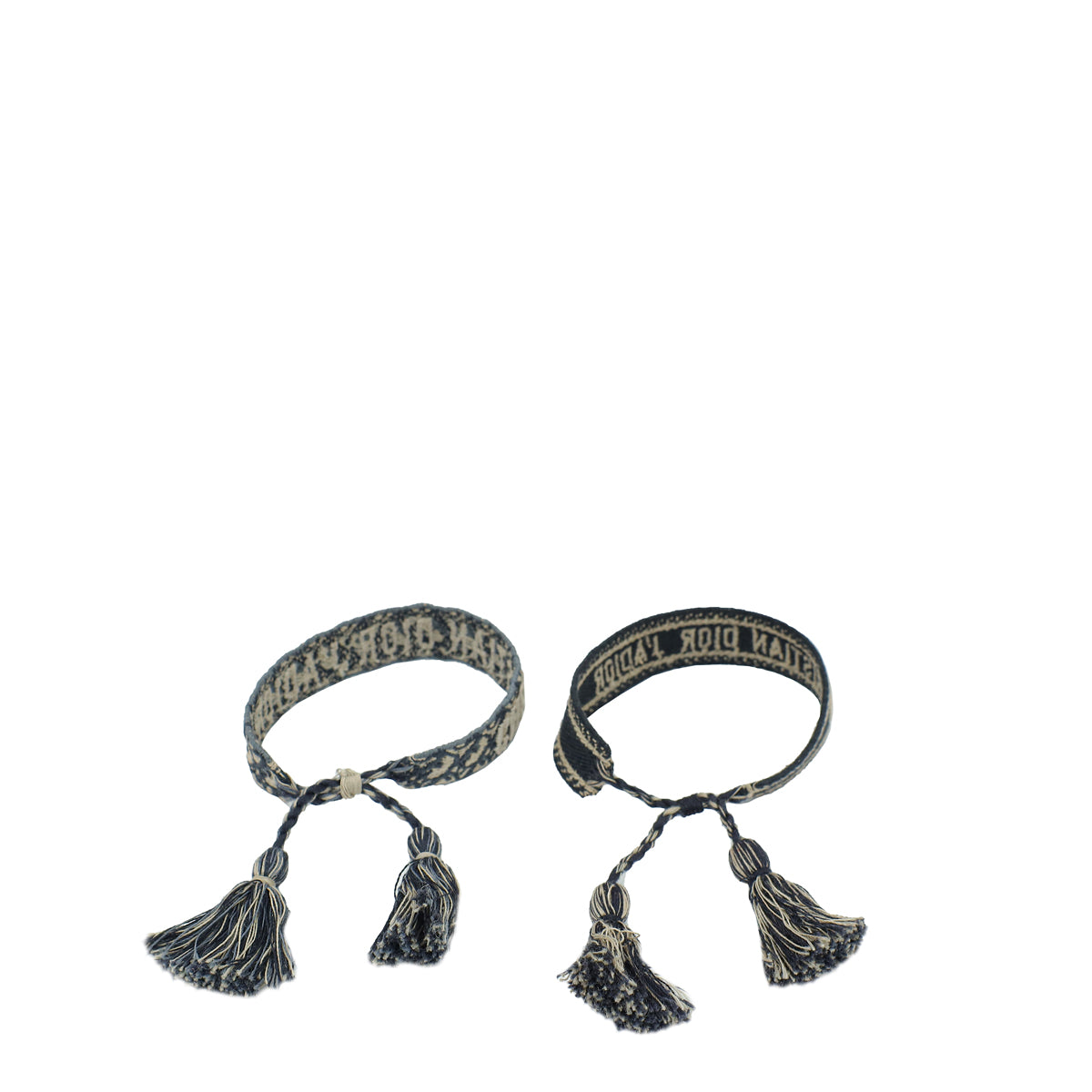 Christian Dior Navy Blue Oblique J'Adior Bracelet Set (2 Pcs