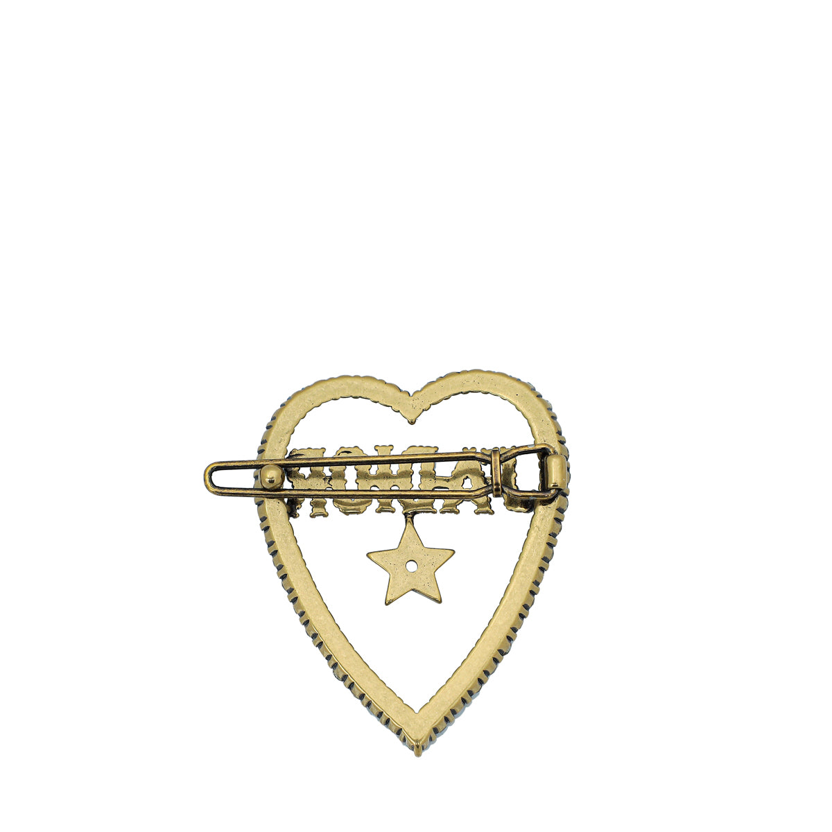 Christian Dior Gold J'adior Crystal Heart Hair Barrette – THE CLOSET